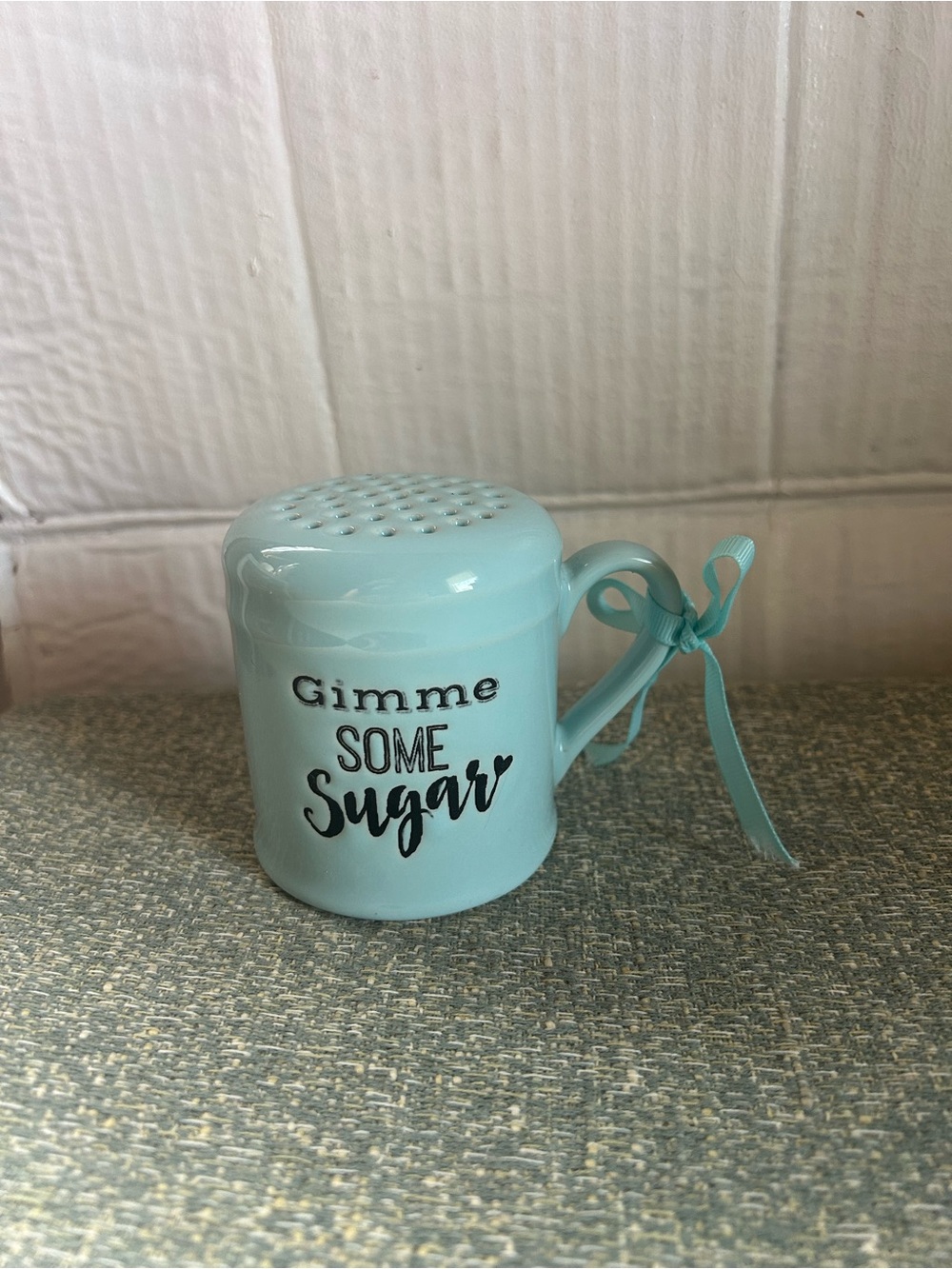 Gimme Some Sugar Ceramic Sugar Shaker - Light Blue